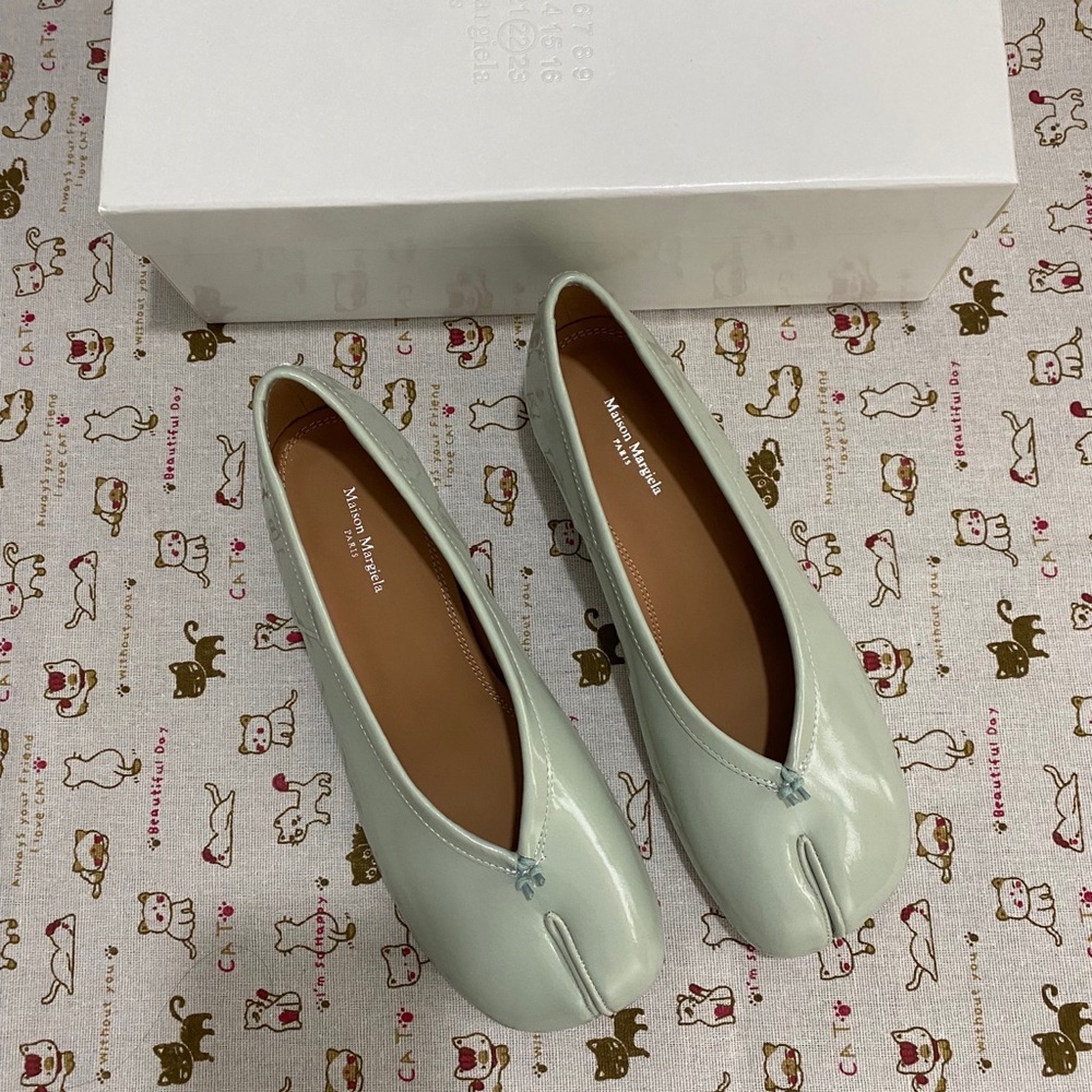 Maison Martin Margiela Pale Mint Tabi Ballet Flats